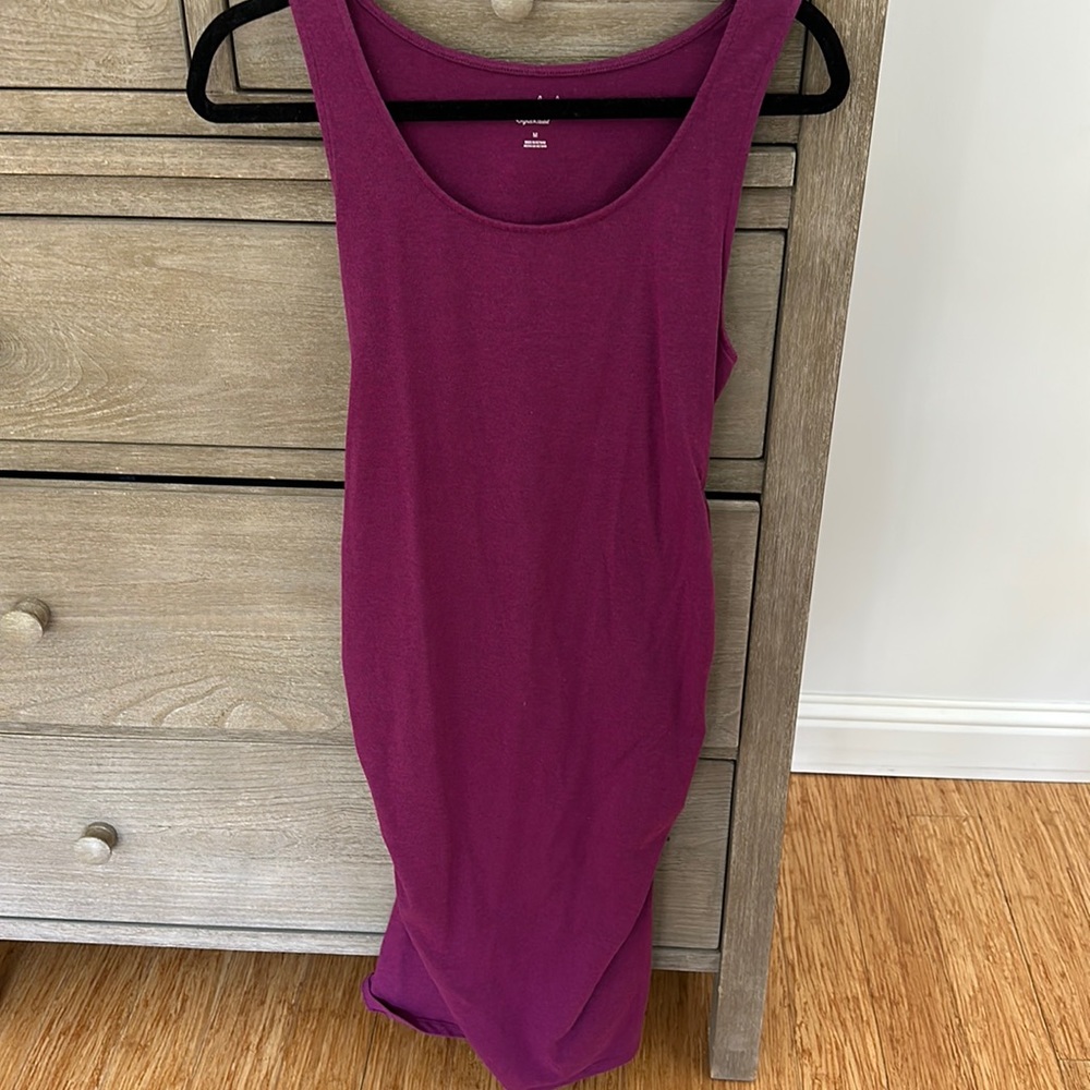 Purple fitted Maternity Dress